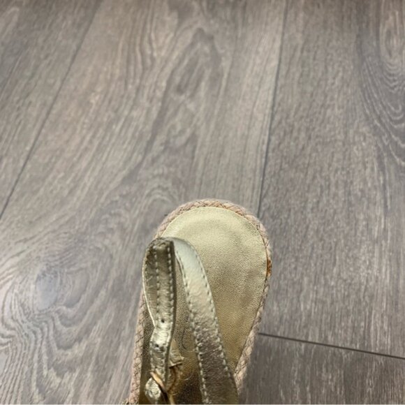 Aldo Women's Wedge Platform Sandals espadrilles Slingback Gold Y2k 2000s Size 9 - Picture 5 of 15